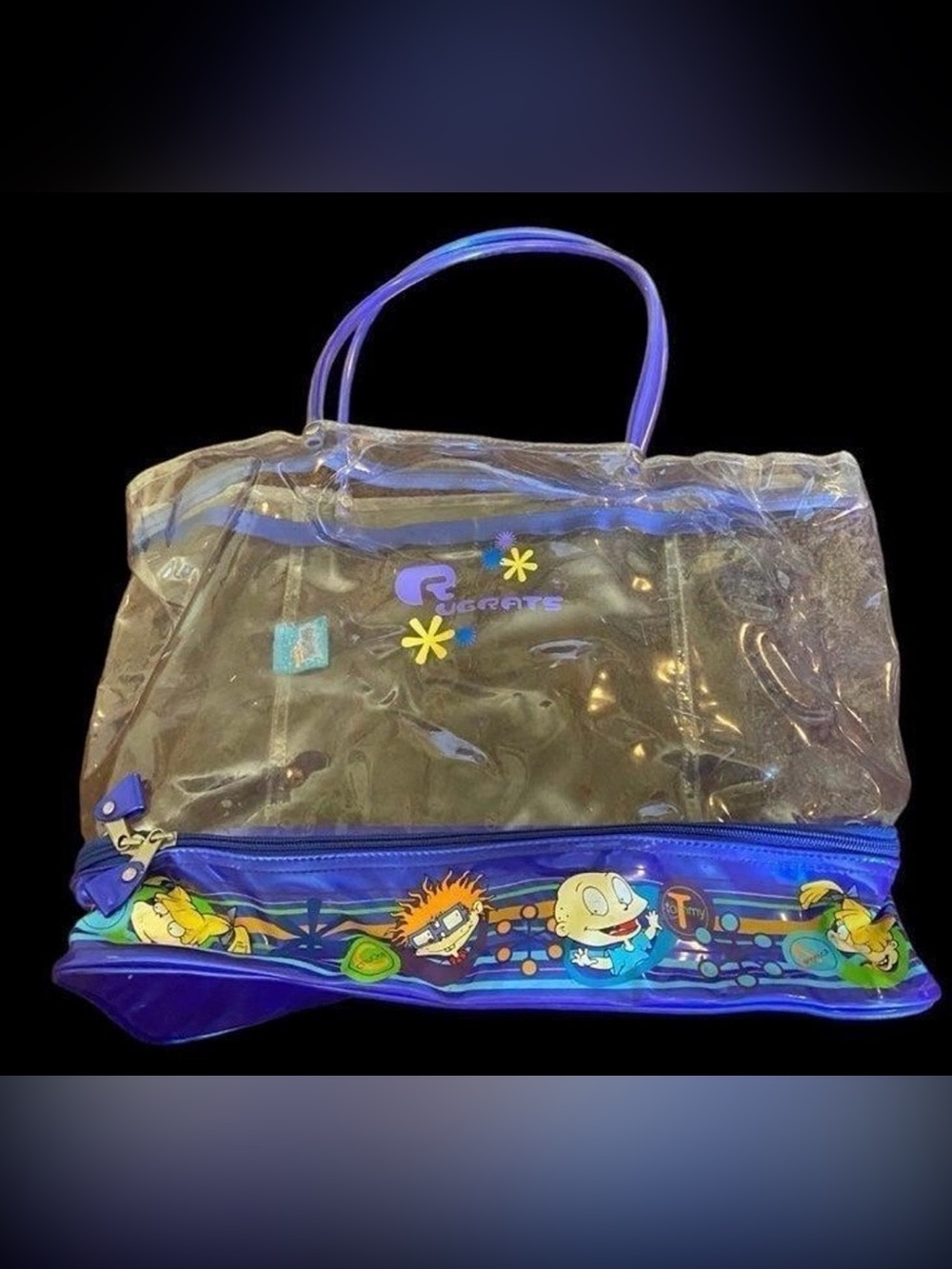 Clear Purple-Trim Rugrats PVC Tote Bag